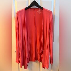 Torrid Coral Open Front Cardigan